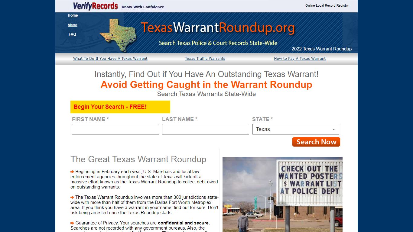 TEXAS WARRANTS | TEXAS WARRANT ROUNDUP.ORG